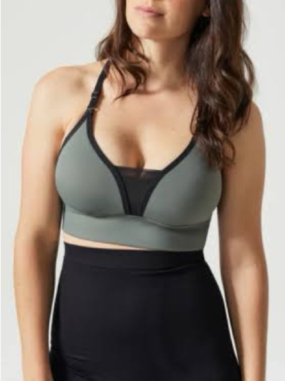 Blanqui nursing sports bra in Olive Green
